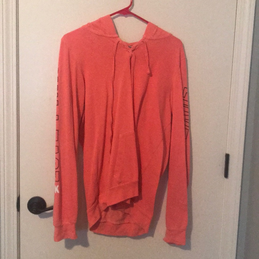 PINK criss-cross sweatshirt!
